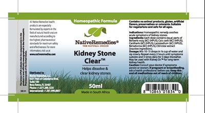 Bottle Label (Kidney Stone Clear)